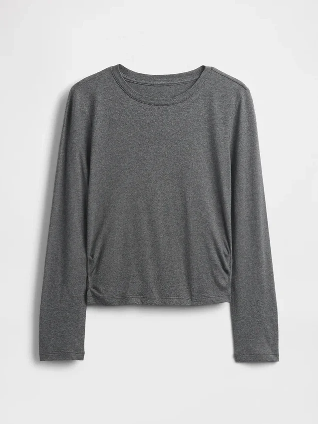 Barn-T-shirt med rynkade sidor