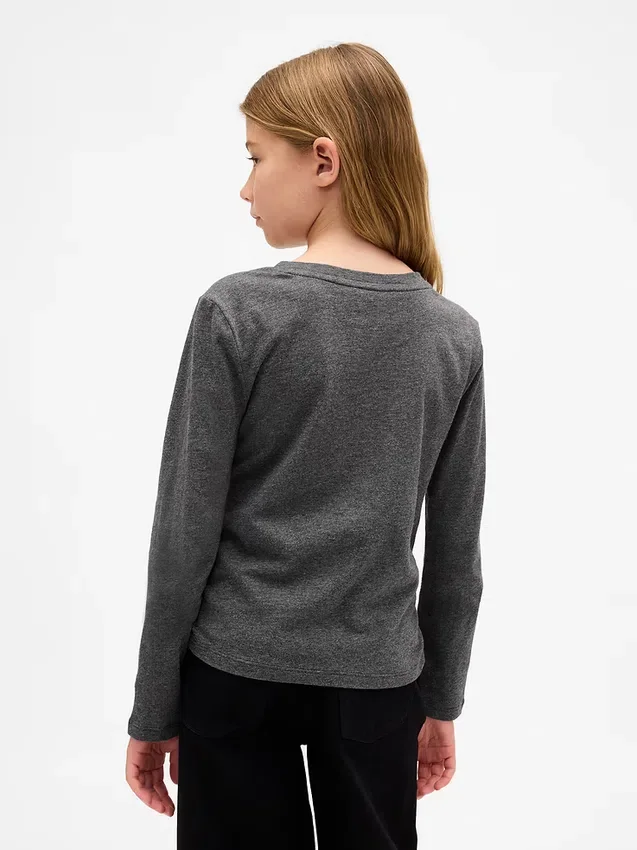 Barn-T-shirt med rynkade sidor
