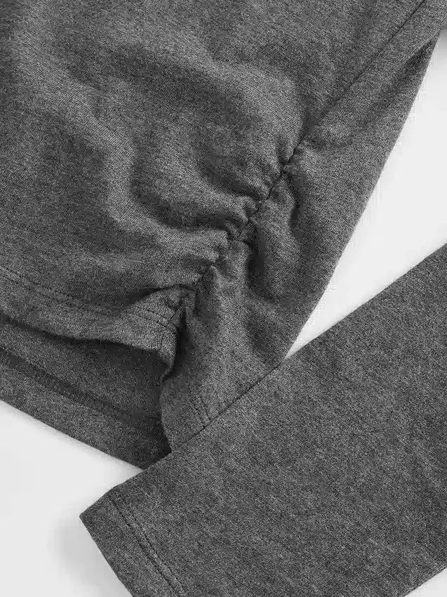 Barn-T-shirt med rynkade sidor