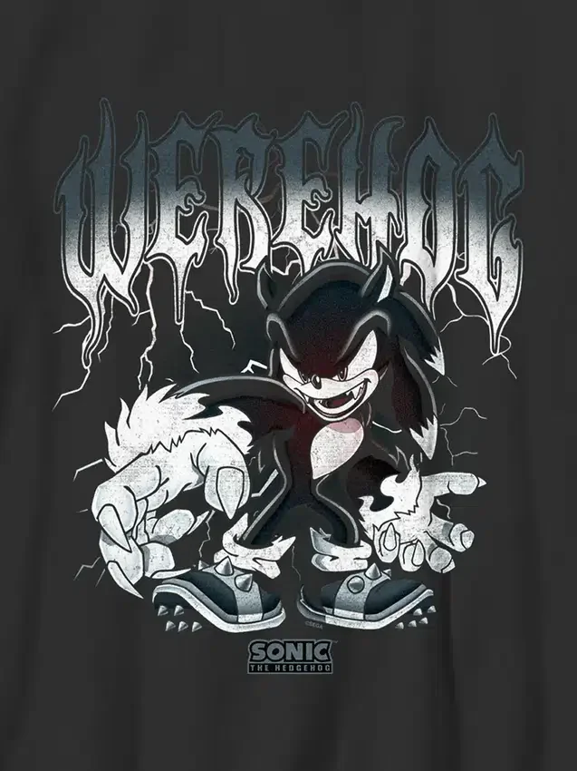 Barn-T-shirt med Sonic the Hedgehog-motiv i metall