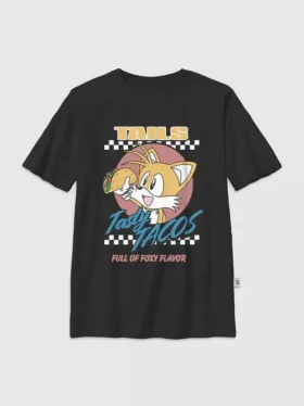 Barn-T-shirt med Sonic the Hedgehog Tails Tacos-motiv