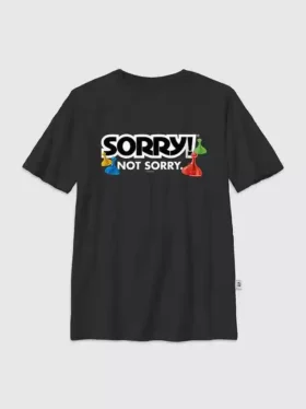 Barn-T-shirt med ”Sorry”-motiv