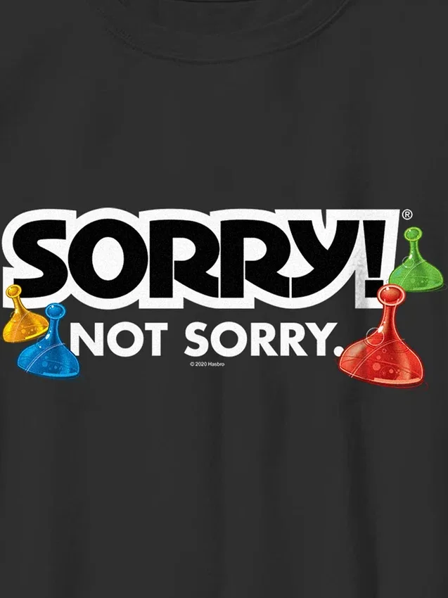 Barn-T-shirt med ”Sorry”-motiv