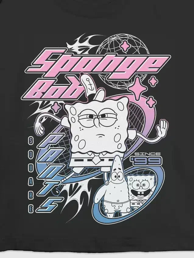 Barn-T-shirt med Spongebob Y2K-motiv