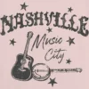 Barn-T-shirt med tryck av Nashville Music City