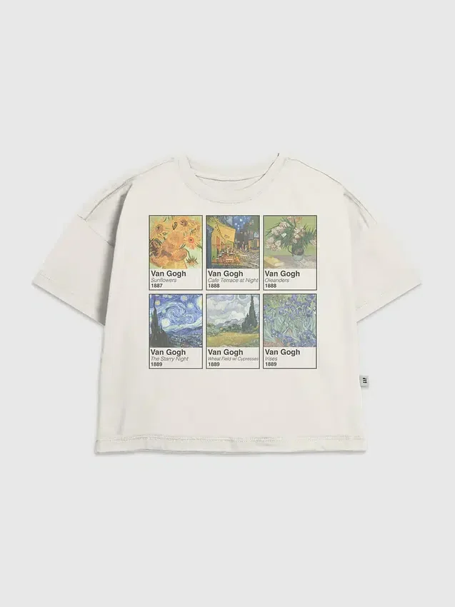 Barn-T-shirt med Van Gogh-motiv