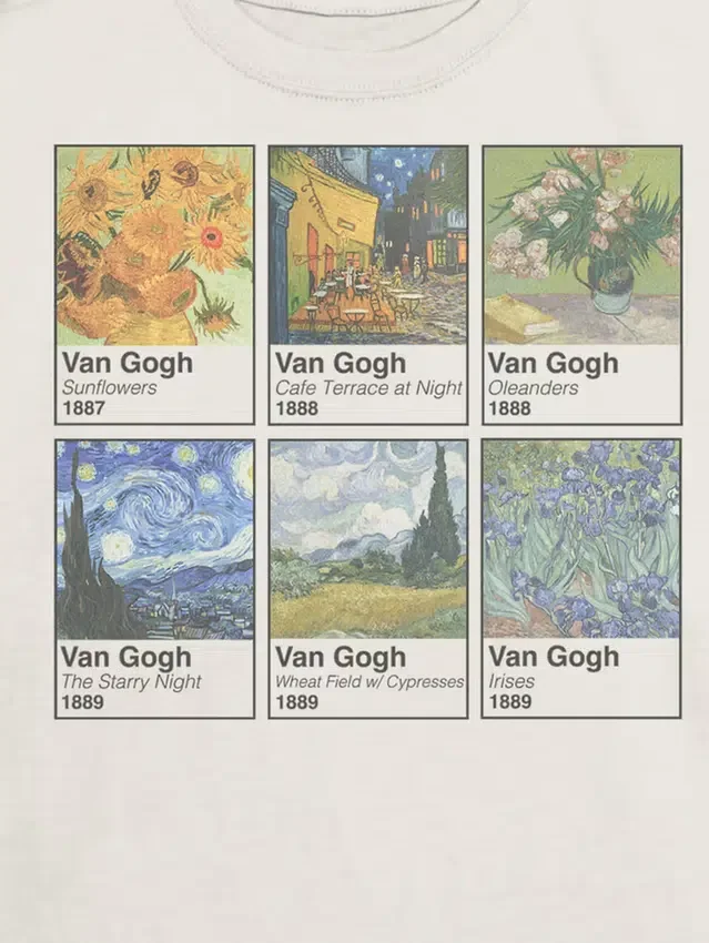 Barn-T-shirt med Van Gogh-motiv