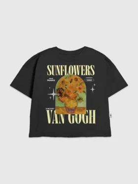 Barn-t-shirt med Van Gogh-solrosmotiv