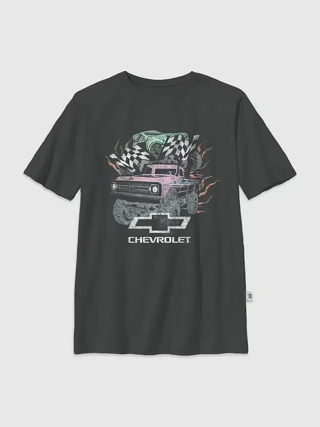 Barn-t-shirt med överdimensionerat tryck: General Motors Pastel Trucks