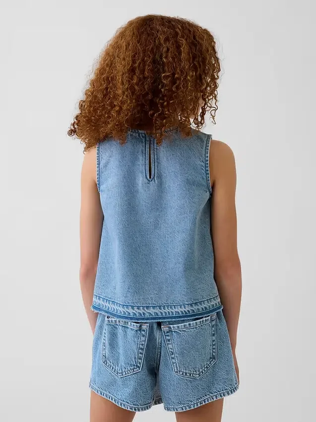 Barn-tanktop i denim