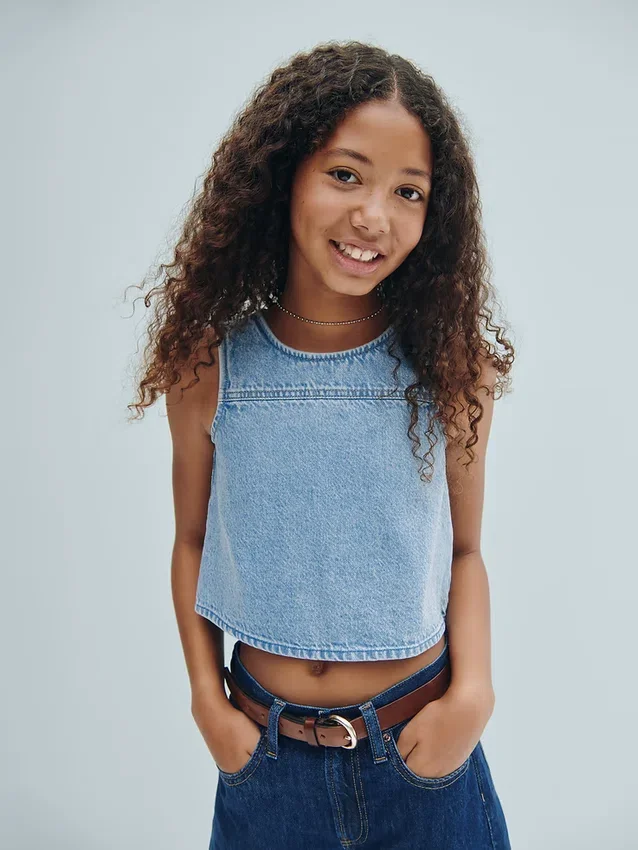 Barn-tanktop i denim