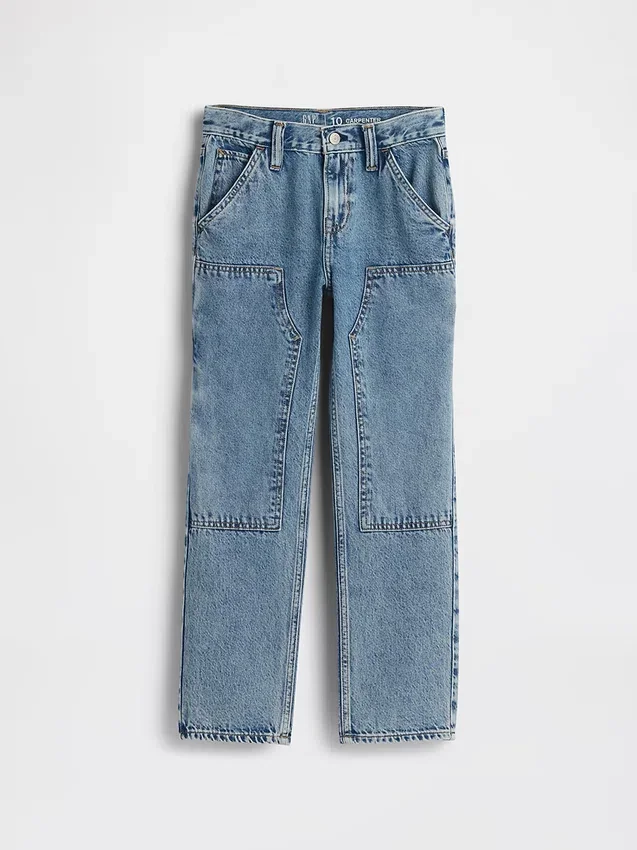 Barnjeans i 90-talsstil, raka Carpenter-Jeans