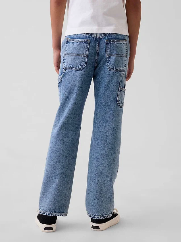 Barnjeans i 90-talsstil, raka Carpenter-Jeans