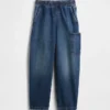 Barnjeans i borstad bomull, modell Easy Carpenter