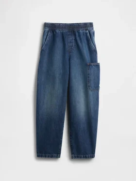 Barnjeans i borstad bomull, modell Easy Carpenter