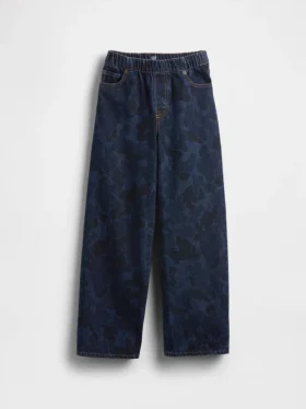Barnjeans i kamouflage, lös passform