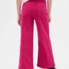 Barnjeans med hög midja, vid ben och ankellängd