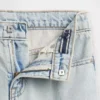Barnjeans med hög midja, vid ben och ankellängd