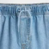 Barnjeans med hög midja, vid ben och ankellängd