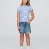 Barnkjol i denim med hög midja
