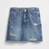 Barnkjol i denim med hög midja