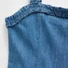 Barnklänning i denim med lågt midjeband