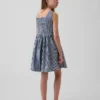 Barnklänning i gingham-denim