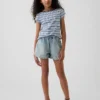 Barnshorts i denim med hög midja