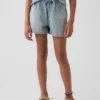 Barnshorts i denim med hög midja