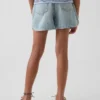 Barnshorts i denim med hög midja