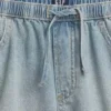 Barnshorts i denim med hög midja