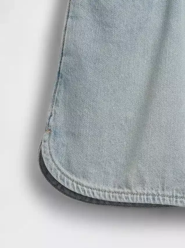 Barnshorts i denim med hög midja