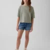 Barnshorts i denim med låg midja och ultramjuk passform