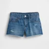 Barnshorts i denim med låg midja och ultramjuk passform
