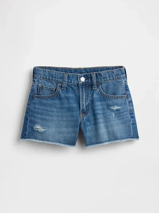 Barnshorts i denim med låg midja och ultramjuk passform