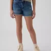 Barnshorts i denim med låg midja och ultramjuk passform