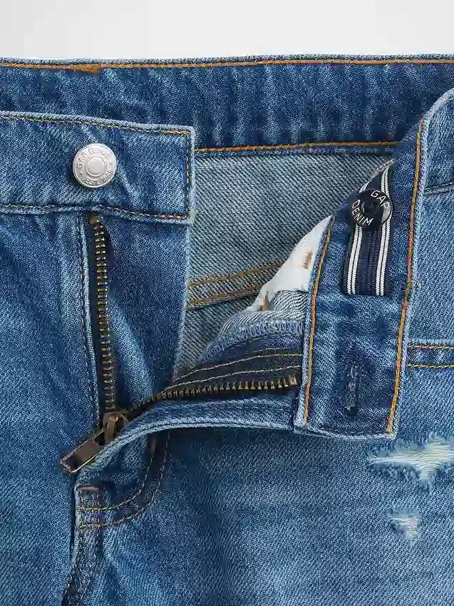 Barnshorts i denim med låg midja och ultramjuk passform