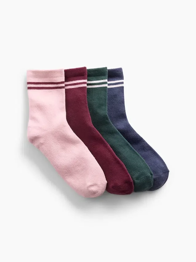 Barnstrumpor med varsity-ränder (4-pack)