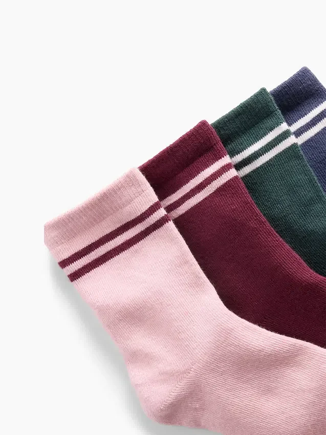 Barnstrumpor med varsity-ränder (4-pack)