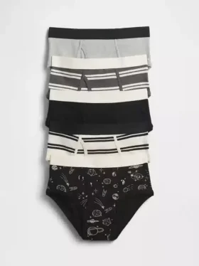 Barnunderbyxor i ekologisk stretchbomull (5-pack)