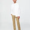 Barnuniform – raka stretchbyxor i khaki