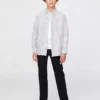Barnuniform – raka stretchbyxor i khaki