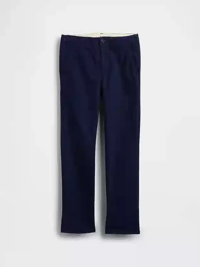 Barnuniform – raka stretchbyxor i khaki