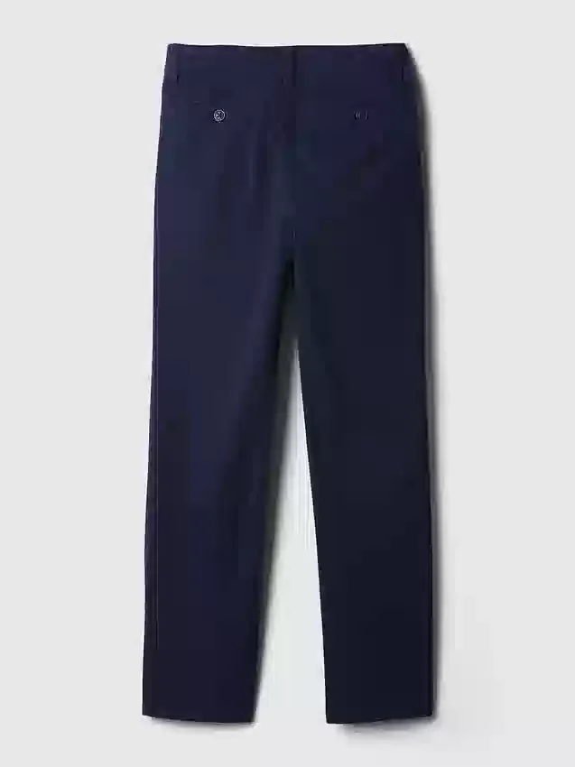 Barnuniform – raka stretchbyxor i khaki