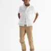 Barnuniform – raka stretchbyxor i khaki