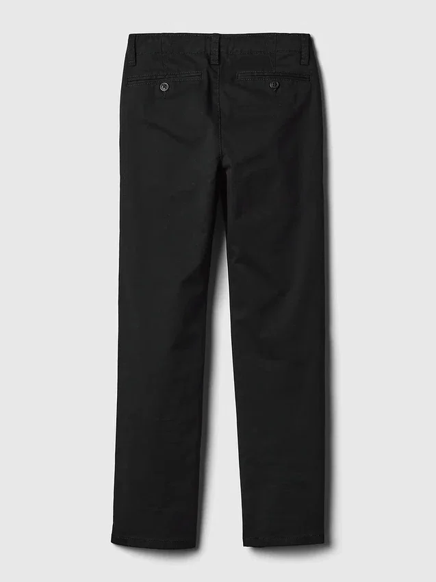 Barnuniform – raka stretchbyxor i khaki