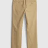Barnuniform – raka stretchbyxor i khaki