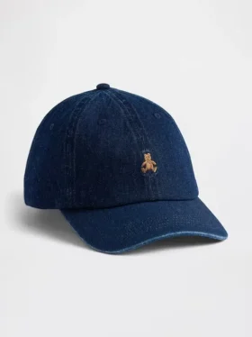 Baseballkeps i denim med Brannan Bear