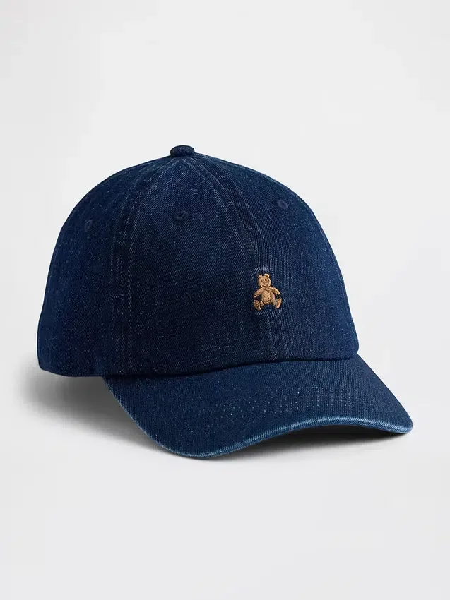 Baseballkeps i denim med Brannan Bear