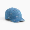 Baseballkeps i denim med rosett för Baby & Småbarn